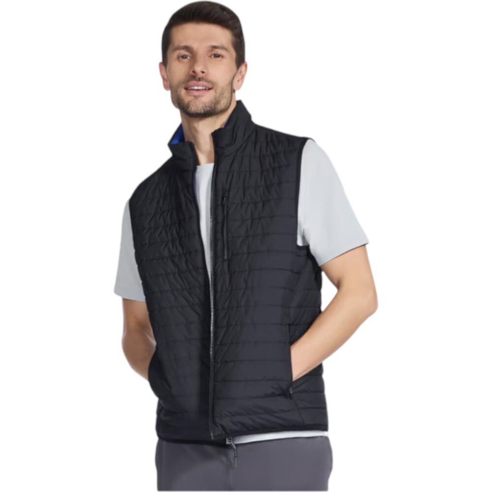 Skechers Insulated Puffer Vest Men’s Size 3XL Reversible Lightweight Reflective